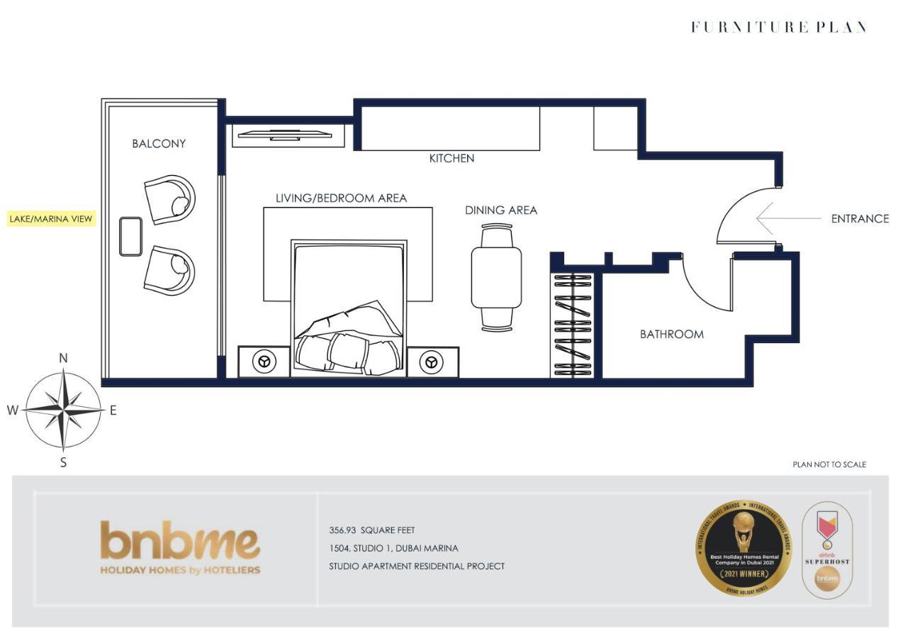 Bnbmehomes - Beautiful Lake View Studio Near Marina - 1504 Dubái Exterior foto